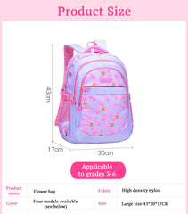 SYGA Girls Schoolbag, Lightweight and Cute Printed Design For Primary School Students (Purple)