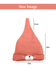 SYGA Baby Cap Cotton Small Cute Puppy Long Tailed Design Strechy Comfortable for Baby Sleep Cap 0-2 Years BridgeRed