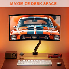 ZORBES® Desk Monitor Riser Monitor Arm for 17-23'' Monitor, Aluminum Alloy Desk Adjustable Monitor Arm Mount, 10kg Loading Capacity, Flexible Tilting & Height Adjustment