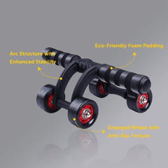 SYGA Ab Wheel Fitness Equipment - 3/4 Wheels Innovative Ergonomic Abdominal Roller Carving System - Home Gym Boxing Exercise Workout Equipment