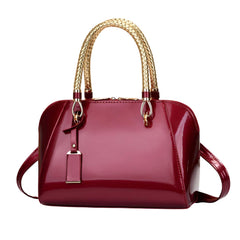 SYGA Women's Shell Handbag One-Shoulder Crossbody Bag with Golden Handle