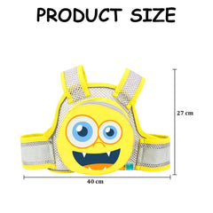 MOMISY Kids Safety Belt for Two Wheeler, Adjustable Bike Scooty Belt with Storage Bag, 2-9 Years (Yellow)