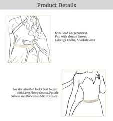 SYGA Women's Waist Chain, Iron Girdle, Women's Skirts,Dresses Versatile Metal Wide Accessories(wp191-4 silver)