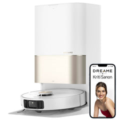 DREAME X40 Ultra Robotic Vacuum with Removable & Liftable Mop, 12,000Pa Suction, Side Brush Extensive Cleaning, 158°F Mop & Washboard Self Cleaning, Auto-Empty, Auto Refill, liftable Brushes