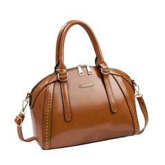 SYGA Women’s Tote Bag | Stylish Horizontal Handbag with Zipper Closure & Rivet Design | Daily Use Shoulder Bag