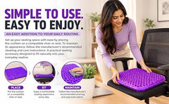 DEVAR Silicone Gel Seat Cushion, Rectangular