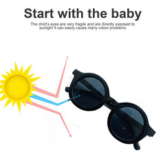 SYGA Kids Goggles, Modern Stylish Eyewears for Boy's and Girls, Frenzy Round Style - Black