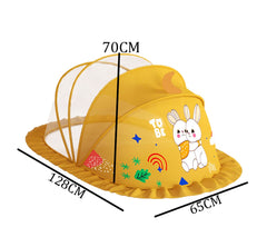 SYGA Foldable Baby Mosquito Net Protect Your Little One from Insects and Bugs Baby Bottomless Net for Baby Safe & Easy Use(Rabbit-Yellow)