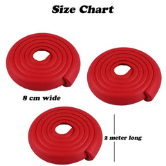 SYGA Baby Safety Strip Edge Guard Cushion Corner Cover Tape Infant Bump Protector-Black, Set of 2