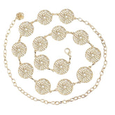 SYGA Women's Dress Waist Chain Metal Hook Chain Simple Decorative Thin Belt(Gold)