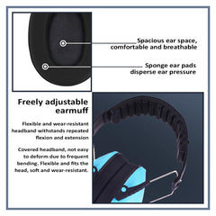 SYGA Children's Noise Reduction Earmuffs, Head-Mounted Soundproof Earmuffs for Learning, Reading, Sleeping, and Airport Use(SkyBlue)