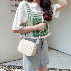 SYGA ladies Bag Rhombus Crossbody Bag Women's Red Storage Bag Shoulder Mobile Phone Bag