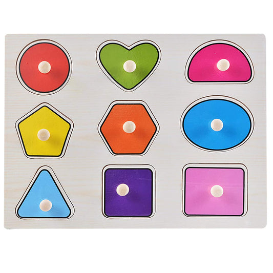 SYGA Educational Wooden Shape Block Puzzle Shape Learning Toy