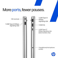 HP Laptop 15, Intel Core i5-1335U-13th Gen, (16GB DDR4,512GB SSD) Anti-Glare, Micro-Edge, FHD, 15.6''/39.6cm, Win11, M365 Basic(1yr)* Office24, Silver, 1.59kg, Iris Xe, FHD Camera w/Shutter