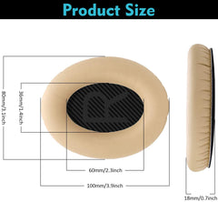 SYGA Headphone Replacement Ear Cushion Pads Compatible with Bose Quiet Comfort QC15 QC25 QC35 AE2 AE2i AE2 AE2-W (Beige)