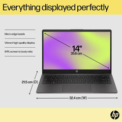 HP 14 245, AMD Ryzen 5 7520U Quad Core - (8 GB/512 GB SSD/AMD Radeon Graphics/Windows 11 Home) Thin and Light Business Laptop/14.0" HD Display/Ash Grey/1.36 kg