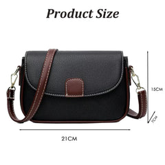 MOMISY Women's Crossbody Sling Bag, Shoulder Handbag with Long Strap, Zipper Closure (Black)