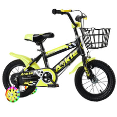 SYGA Bicycles for Kids 3-6 Years Children's Basket Bicycle Magnesium Alloy (14 INCH, Yellow)