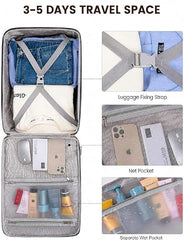 RNAZLIS Travel Backpack for Women & Men, Airline Approved 40L Carry On Luggage Bag with 3 Packing Cubes, Waterproof Weekender Backpack, TSA Friendly Personal Item, Fits 17 Inch Laptop
