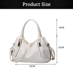 SYGA Women's Large Capacity Casual Crossbody Bag, One Shoulder Strap, Pu Leather Handbags(Off-white)