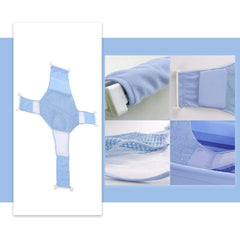 SYGA Bath Seat Support Net Non-Slip Bathtub Sling Shower Mesh Bathing Cradle Rings for Tub (Blue)