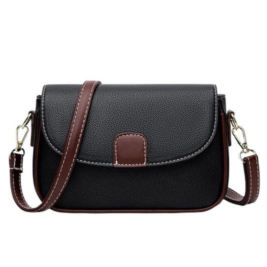 MOMISY Women's Crossbody Sling Bag, Shoulder Handbag with Long Strap, Zipper Closure (Black)