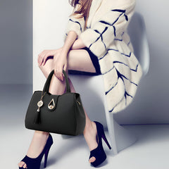 Syga Women's Elegant Handbag Stylish Crossbody Shoulder Bag with Tassel Charm