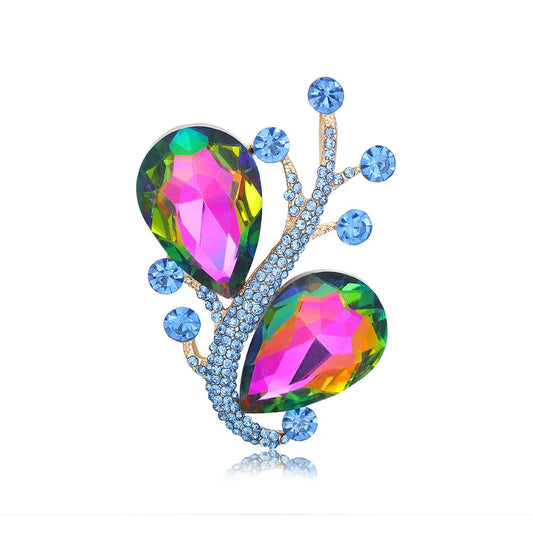 SYGA Brooch Pin Fashion Crystal Glass Jewellery Pin Vintage Clothing Accessories Decoration Diamond Brooches For Women- S70