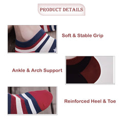 MOMISY Men's Premium Cotton Cushion Ankle Socks, Multicolour, Pack of 4, Free Size, British4