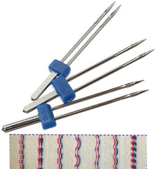 SYGA Set of 3 Twin Needles Pins Double Twin Needles Pins Sewing Machine Accessories