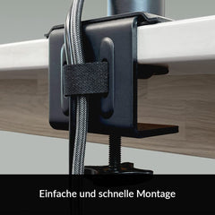 ARCTIC X1-3D - Desk Mount Gas Spring M0NITOR Arm for one Monitor, Monitor Stand for up to 40"/43" Ultrawide, up to 10 kg/22 Ibs, Cable Management, Tiltable, Swivelable, Height Adjustable - Black