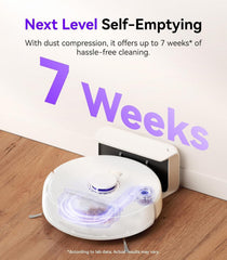NARWAL Freo X Plus 2-in-1 Robotic Vacuum & Mopping, 7800Pa Suction, 7 Weeks Storage, Zero Tangle Brush, 5200mAh Battery, 3D Mapping, Google Home, Alexa, Siri & App Compatible, 254 Mins