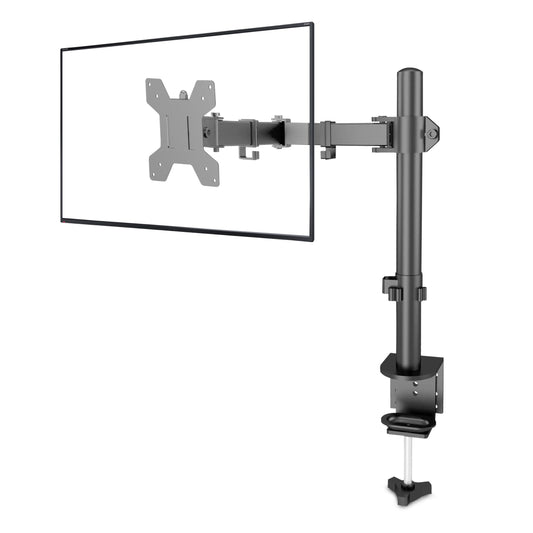 Robustt Computer PC Monitor LED TV Desk Mount Stand with Articulating Center Arm Joint | for 15" to 33" Screens Full Motion Mount | Height Adjustable | Gaming Screen - Pack of 1