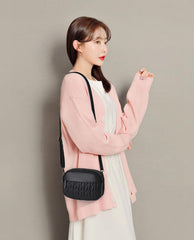 SYGA Women Small Bag Cross-Border Foreign Diamond Shoulder Bag(Black)