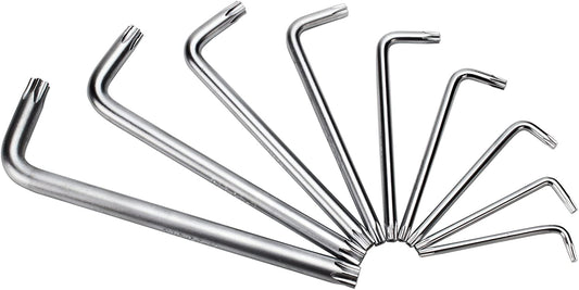 SYGA 9Pcs Allen Hex Key Set Metric Torx Star Hexagaon Wrench Set for Bike Furniture Assembly Bicycle Repair Household DIY and Craft with Holder T10 T15 T20 T25 T27 T30 T40 T45 T50
