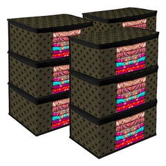 Kuber Industries Clothes Organizer For Wardrobe (Pack of 3 Each) 2-in-1 Combo Storage Organizer For Saree and Blouse - Dress Organizer For Wardrobe - Saree Covers With Zip (Maroon)