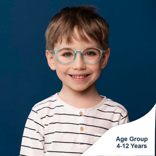 SYGA Children's Anti-Blue Light Glasses For 4-12Years old Kids(Anti blue light sky blue)