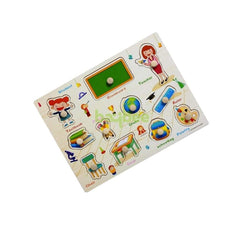 SYGA Educational Wooden Classroom Shapes,Puzzle Shape Learning Toy