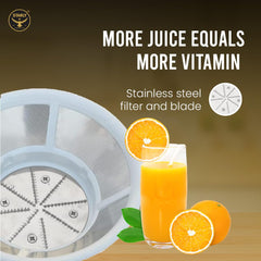 Starly Promax 500 Watts Juicer Mixer Grinder | Stainless Steel Blades | Shockproof Body with Overload Protection | Safety Locks | Fresh Fruit & Vegetable Juice in Seconds | 2-Year Warranty (White)