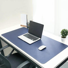 SYGA Desk Pad Protector Waterproof PU Desk Mat Blotters on Desktop Laptop Computer Gaming Keyboard Mouse Pad Non-Slip Desk Writing Mat Cover for Office & Home 90CM * 45CM Blue & Yellow