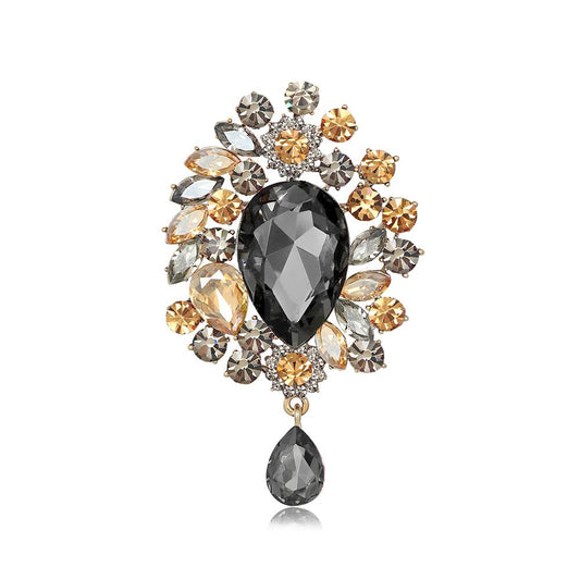 SYGA Brooch Pin Fashion Crystal Rhinestone Jewellery Pin Vintage Clothing Accessories Decoration Pendant Style Brooches for Wedding Women- S238