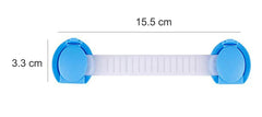 SYGA 20 Pcs Baby Safety Locks | Child Proof Cabinets, Drawers, Appliances, Toilet Seat, Fridge and Oven | Tools Not Required | Uses Dual Adhesive Tape and Latch System (Blue Lining)