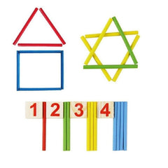 SYGA Baby Learning Wooen Multicolor Mathematical Stick Toy