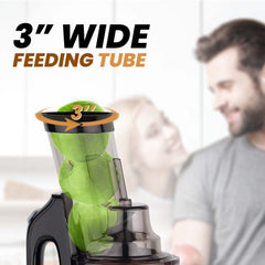 AGARO Royal Slow Juicer, Professional Cold Press Whole Slow Juicer, 240 Watts Power Motor, 120 Minutes Long Usage, 3 Strainers, All-in-1 Fruit & Vegetable Juicer, Black