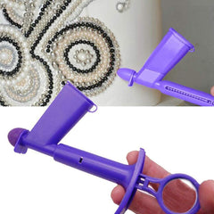 Syga Plastic/Silicone Pearl Applicator Fondant Cake Gun Bakery Cutter Decorating Tool Sugar Craft, 6mm Large Size DIY for Cake Cupcake, Cookies, Desserts, Bread- Purple