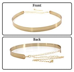 SYGA Women's Waist Chain, Iron Girdle, Women's Skirts,Dresses Versatile Metal Wide Accessories(wp191-1 gold)