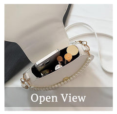 SYGA Women's Casual Crossbody Purse, Small Size With Zipper Closure Shell Bag (White)