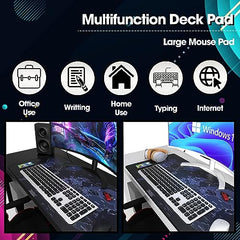 Sounce Mouse Pad Mercerized Surface Anti-fray Edges and Anti-Slip Rubber Base Gaming Mouse Pad a Laptop Desk Mat with Smooth Mouse Control Dimensions 900L x 400B x 2H mm (Black)