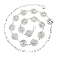 SYGA Adjustable Waist Chain For Women's Metal Chain With Dress Sweater Decorative Waist Chain(Silver)