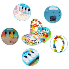 SYGA Baby Boy's and Baby Girl's Lights and Music Activity Play Gym Kick and Piano Mat Toy-Multicolor; 0-18 Month